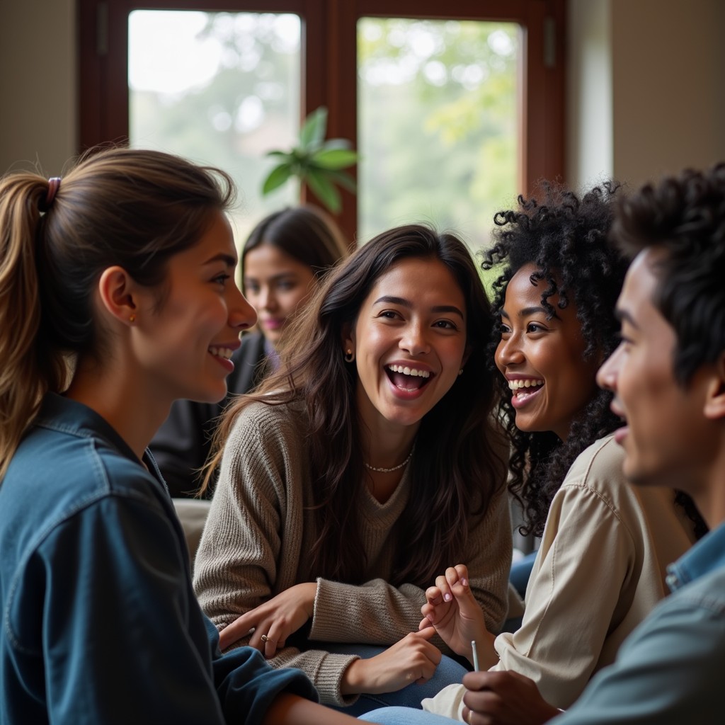 Free Joyful shared connection Image - Friendship, Laughter, Connection ...