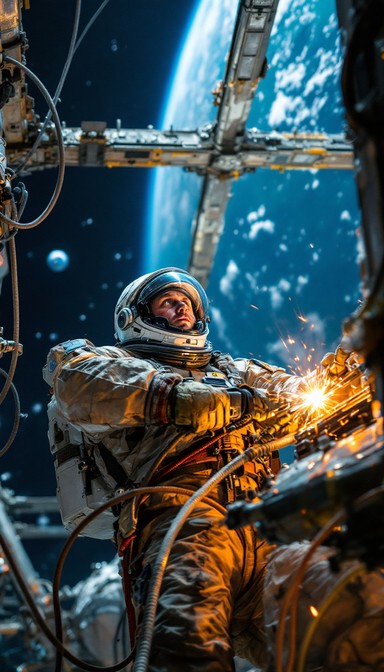 Free Space Construction Worker Image - Astronaut, Space, Construction ...