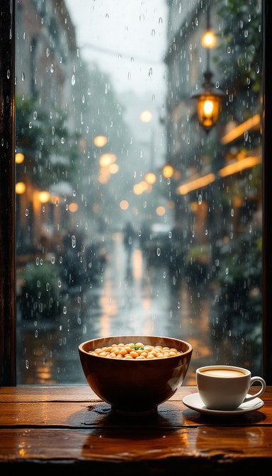 Free Rainy Cafe Comfort Image - Cafe, Rain, Cozy | Download at StockCake