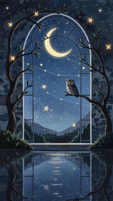 Moon Reflection Window Free Moonlit Window Reflection Image - Moonlight, Stars, Indigo ...