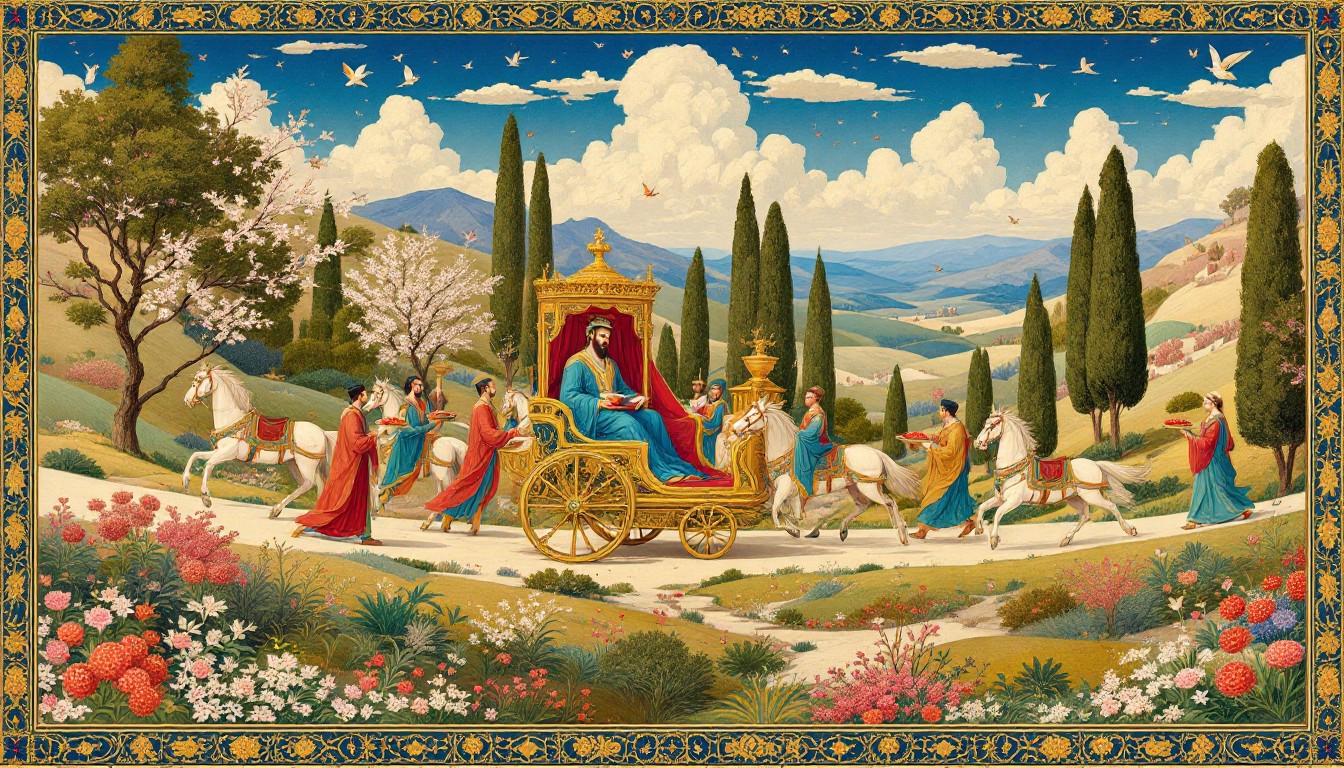 Raan Procession Free Royal Persian Procession Image - Persian, Miniature, Procession ...