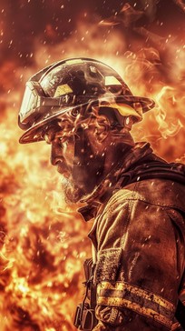 Free Firefighter in Action Image - Firefighter, Fire, Flames | Download ...