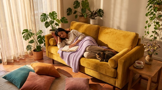 Free Afternoon Nap Bliss Image - Woman, Napping, Sleeping | Download at ...
