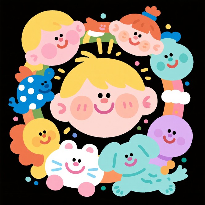 Free Colorful Toy Friends Image - Kawaii, Toys, Characters | Download ...
