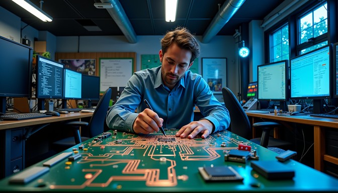Electronics Engineer Designs Free Circuit Board Engineering Image - Electronics, Engineering ...