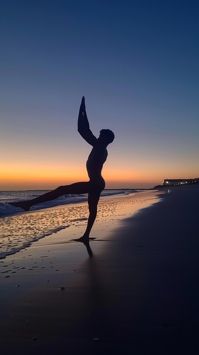 Free Sunset Yoga Silhouette Image - Sunset, Yoga, Beach | Download at ...
