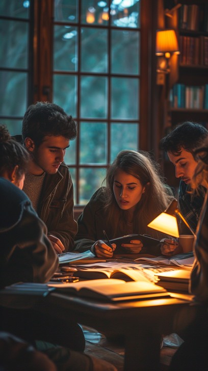 Study Young Free Candlelit study session Image - Candlelight, Studying, Books ...