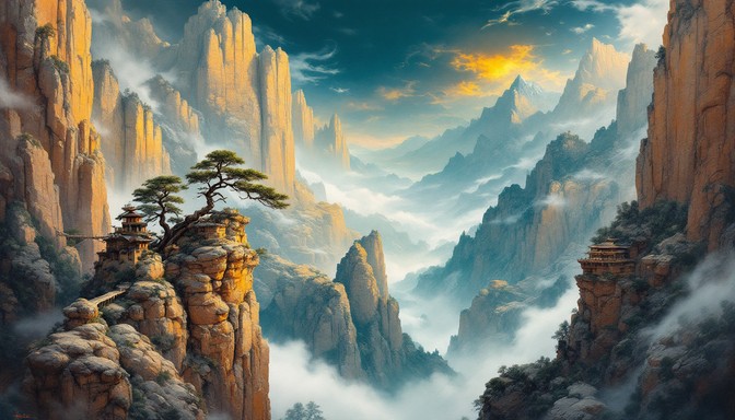 Mountain Chasm With Rushing Rive Free Majestic Mountain Chasm Image - Landscape, Mountain, Chasm ...