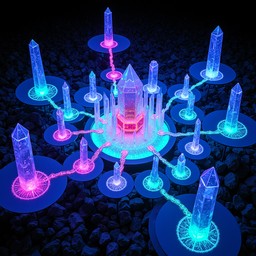 Crystal Network Patterns Free Luminous Crystal Network Image - Crystals, Blue, Luminous ...