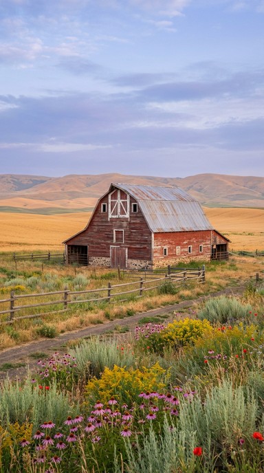 Free Country Morning Serenity Image - Barn, Countryside, Pastoral ...