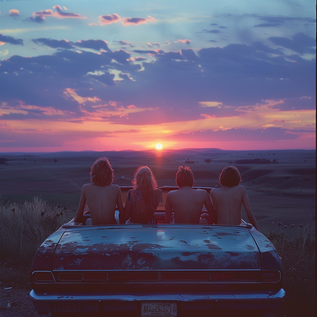 Free Sunset Road Trip Image - Sunset, Friends, Car | Download at StockCake