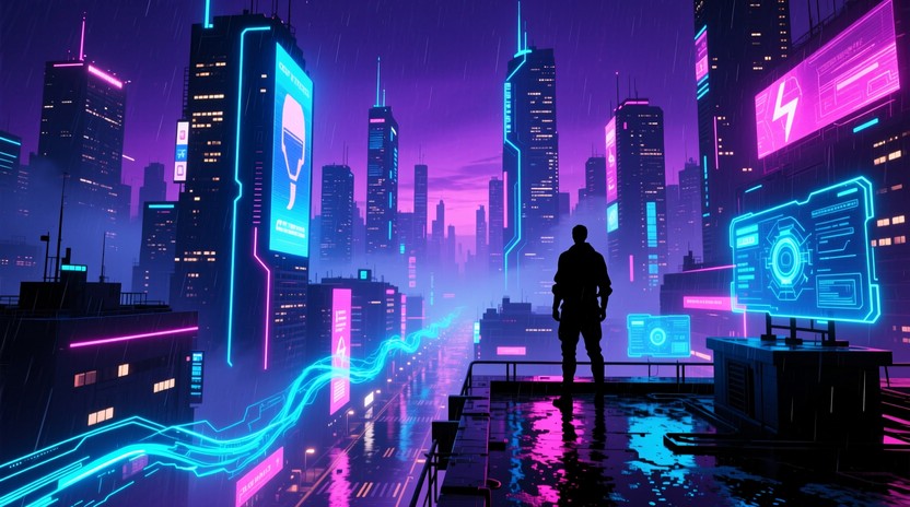 Free Neon Cyber Rapper Image | Download at StockCake