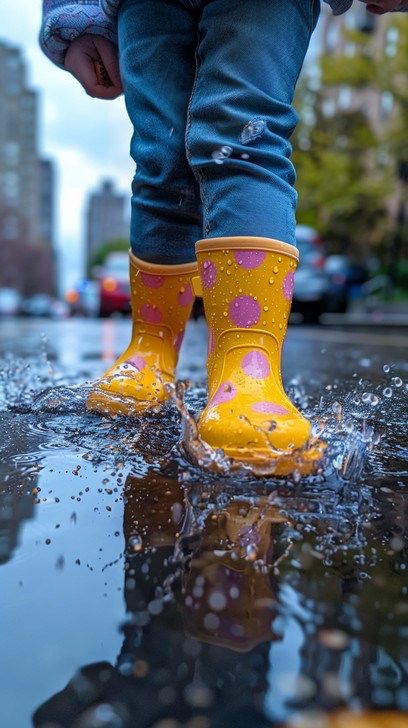 Free Joyful Puddle Play Image | Download at StockCake