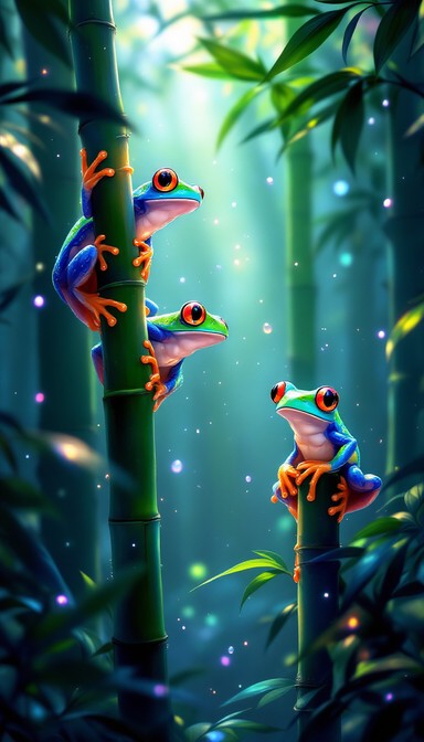 Free Magical Bamboo Frogs Image | Download at StockCake