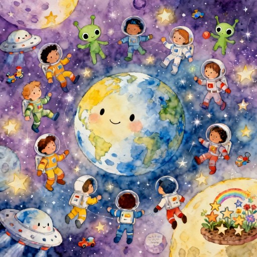 Free Cosmic Children Journey Image - Astronauts, Children, Space ...