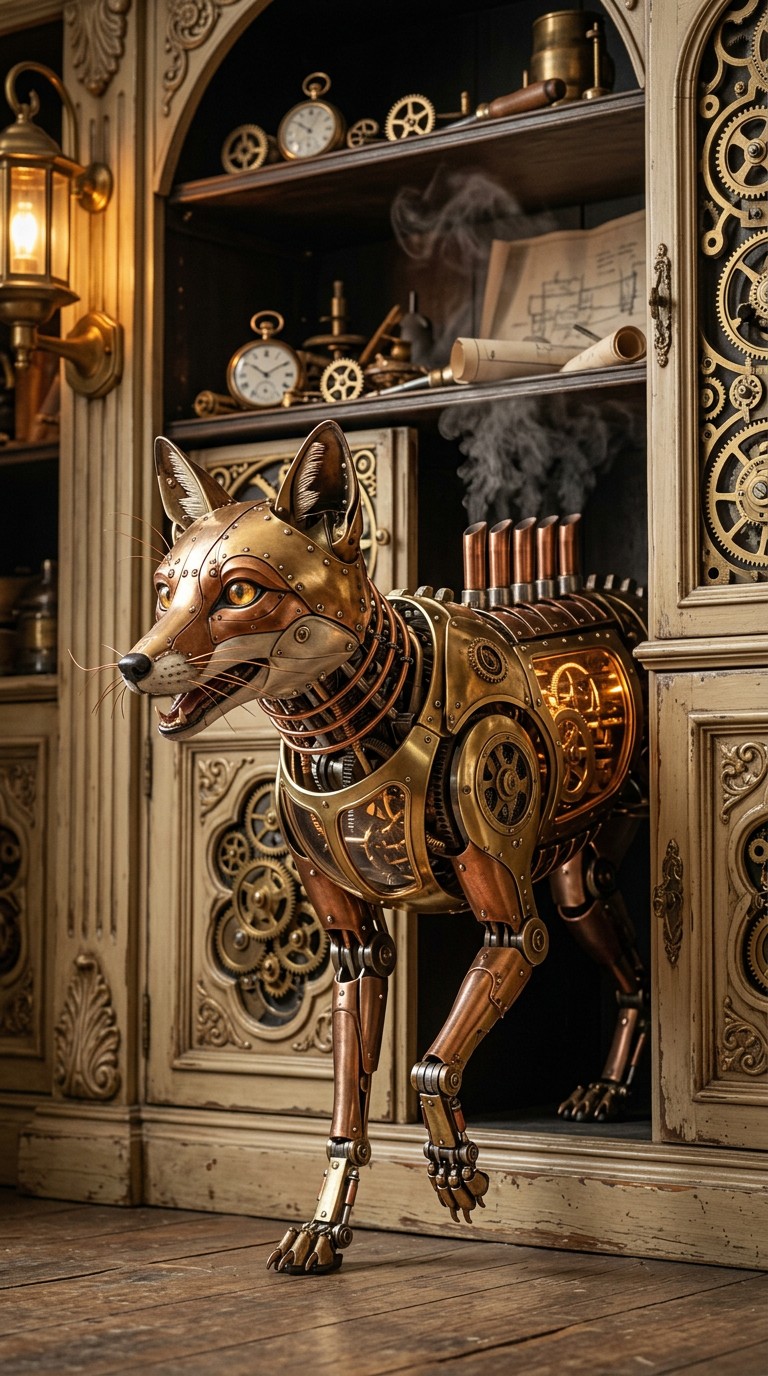 Free Steampunk Clockwork Fox Image - Steampunk, Mechanical, Fox ...
