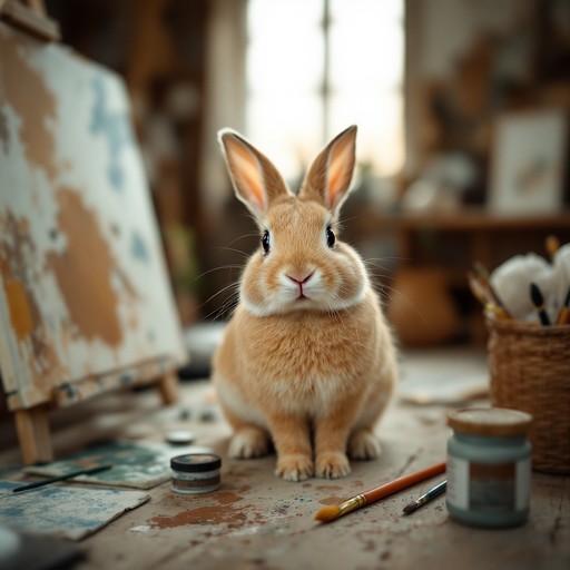 Free Bunny Artist Studio Image - Rabbit, Bunny, Studio | Download at ...