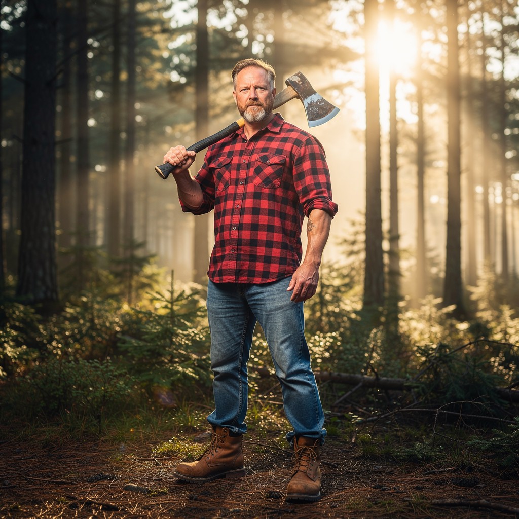 Free Rugged Lumberjack Portrait Image - Lumberjack, Beard, Axe