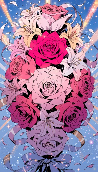 Free Magical Anime Roses Image - Anime, Manga, Roses | Download at ...