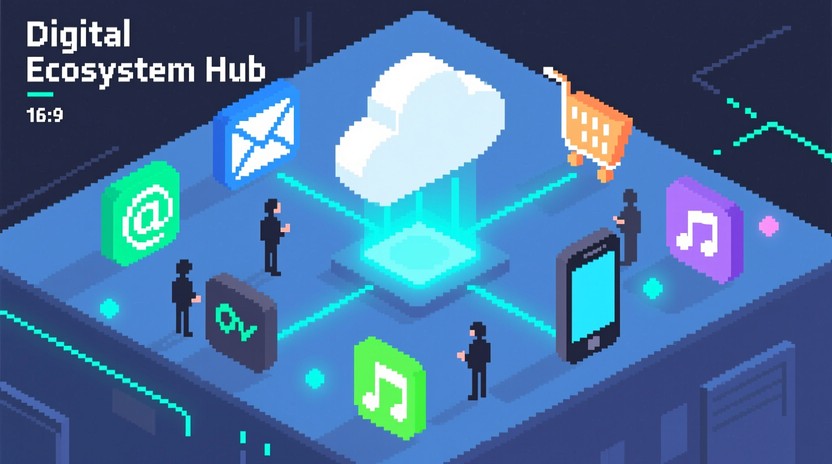 Free Connected Cloud Network Photo - Isometric, Pixel, Cloud | Download ...
