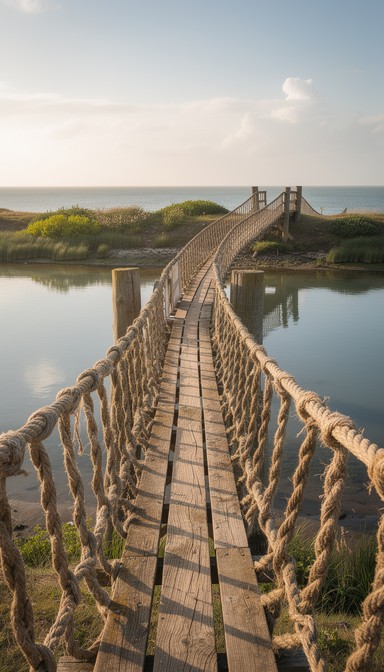 Free Rustic Rope Passage Image - Bridge, Hemp, Rope | Download at StockCake