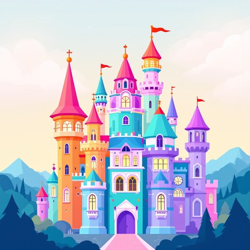 Free Rainbow Castle Illustration Image - Castle, Illustration, Rainbow ...