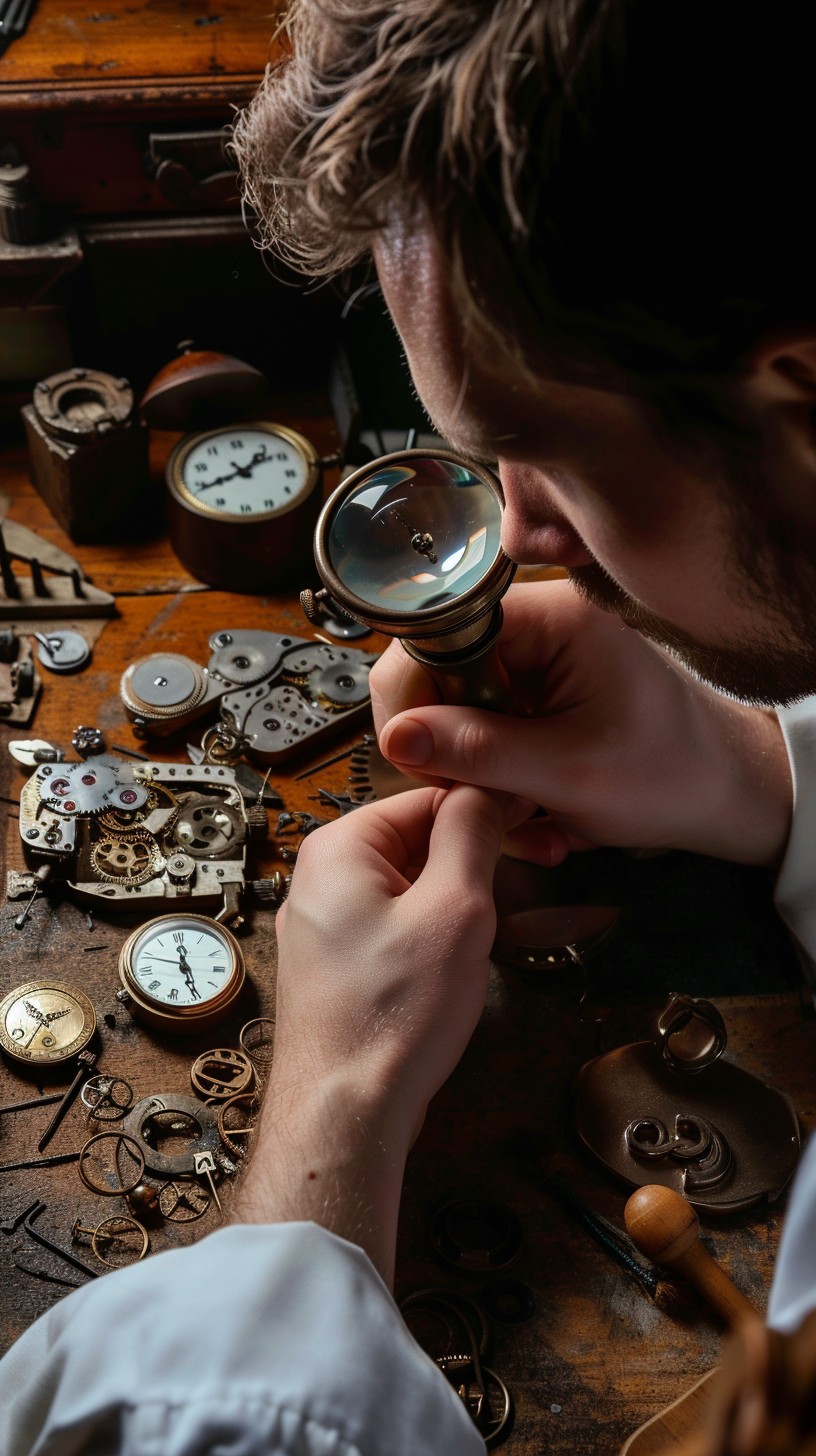 Free Watchmaker at Work Image - Watchmaker, Workshop, Craftsmanship ...