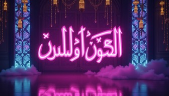 Free Neon Arabic Calligraphy Image - Calligraphy, Arabic, Neon ...