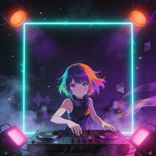 Dj Animation Color Free Neon DJ Vibes Image - Anime, Dj, Illustration | Download at StockCake