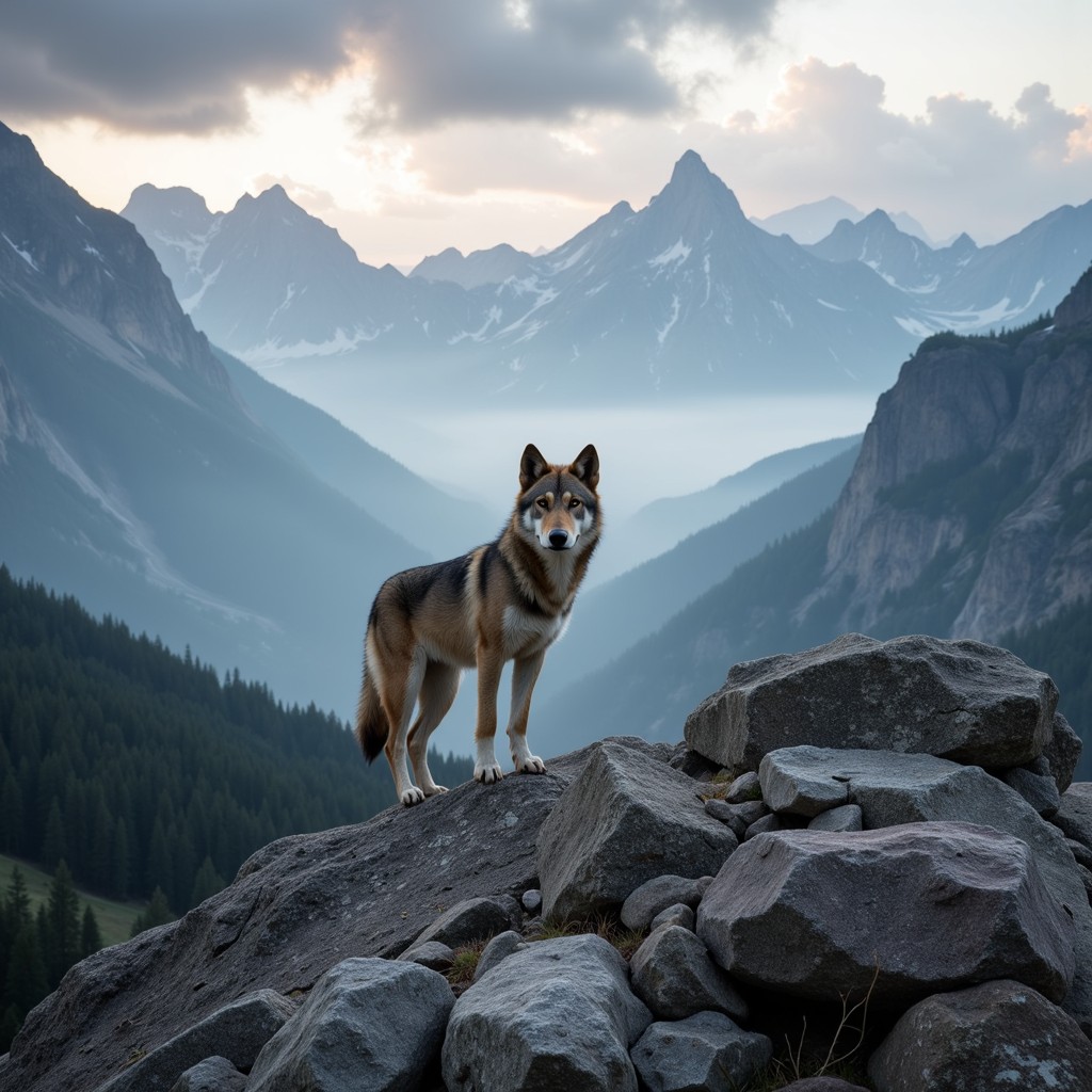 Free Wilderness Wolf Watches Image - Wolf, Mountains, Wilderness ...