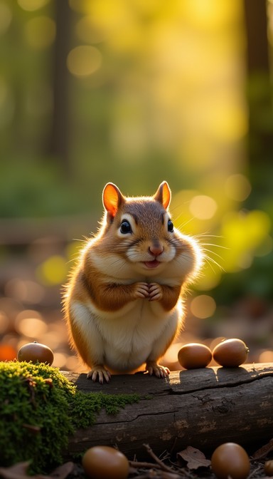 Free Chipmunk's Golden Harvest Image - Chipmunk, Wildlife, Forest ...