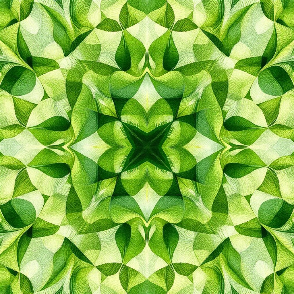 Free Geometric Leaf Pattern Photo - Geometric, Botanical, Kaleidoscope ...