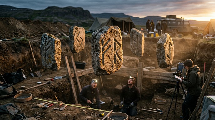 Digging Viking Rune Free Floating Ancient Runes Image - Archaeology, Runes, Ancient ...