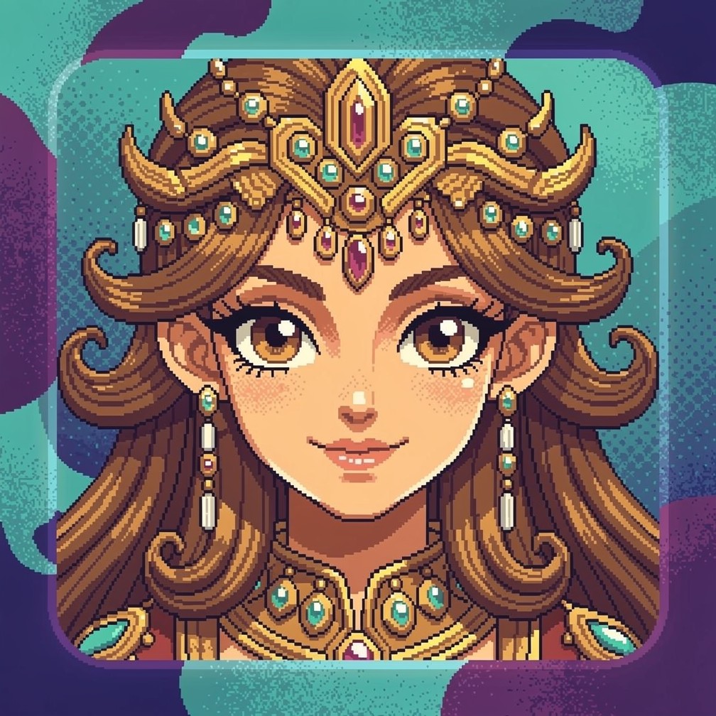 Free Pixel Princess Portrait Image - Pixel, Art, Princess | Download at ...