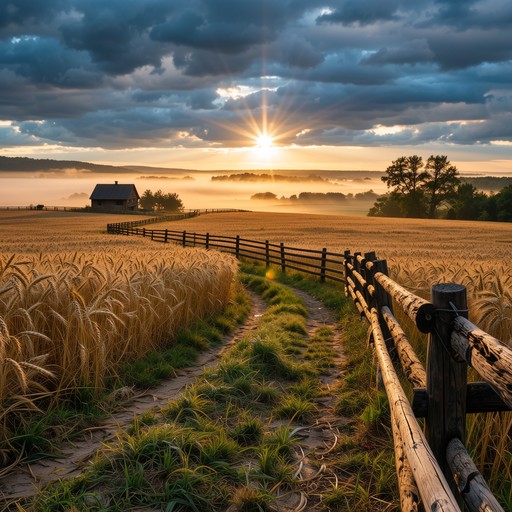 Free Vintage Countryside Dawn Image - Landscape, Countryside, Rural ...
