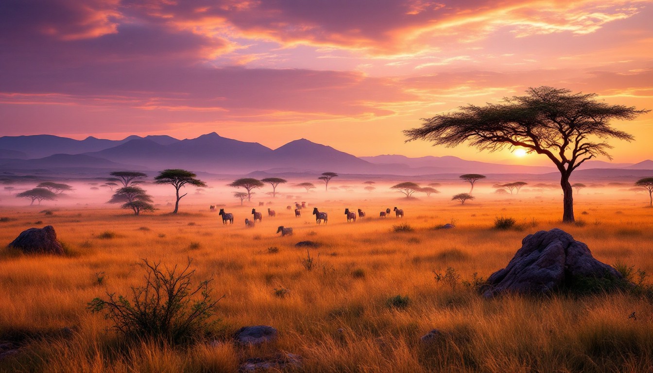 Free African Safari Dawn Photo - Savannah, Zebras, Sunrise | Download ...
