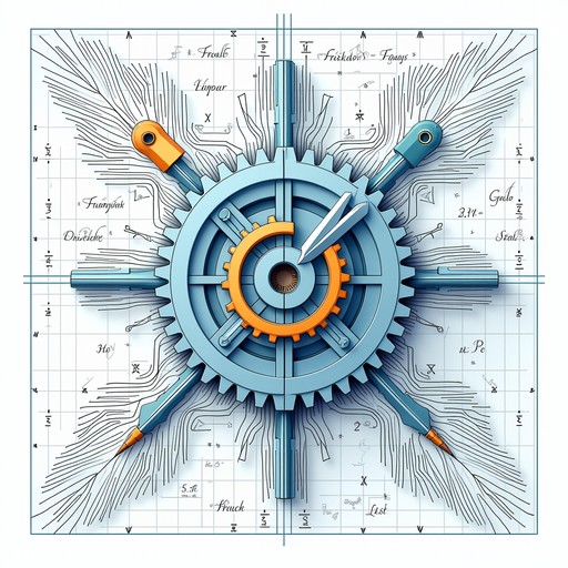 Gear Rendered Using Quads Download Gears Meet Circuits Image - Blueprint, Gear, Circuit | StockCake