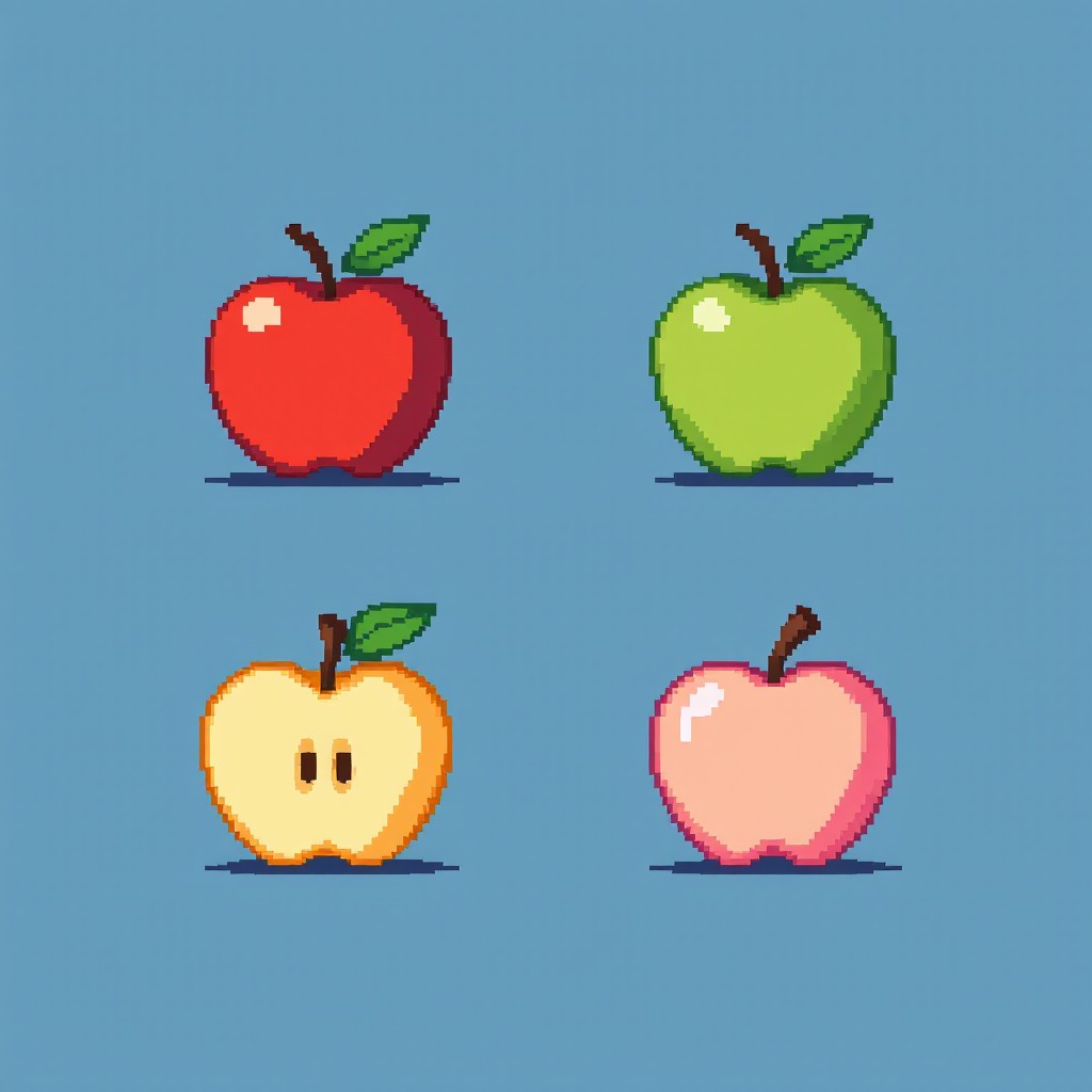Free Colorful Pixel Apples Image - Pixel, Apple, Digital | Download at ...