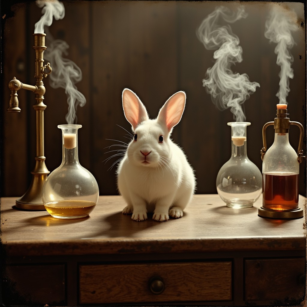 Free Alchemical Rabbit Laboratory Image - Rabbit, Laboratory, Science ...