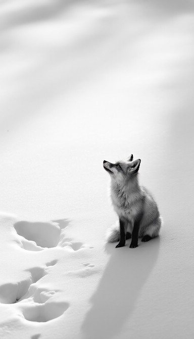 Loner Fox Free Solitary Fox Gazes Image - Fox, Winter, Snow | Download at StockCake