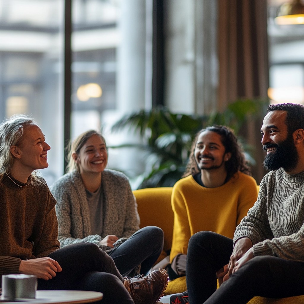 Free Friends enjoying conversation Image - Friends, Laughter ...