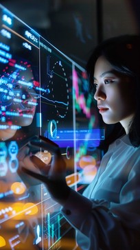 Free Interactive Data Display Image - Technology, Innovation, Hologram ...
