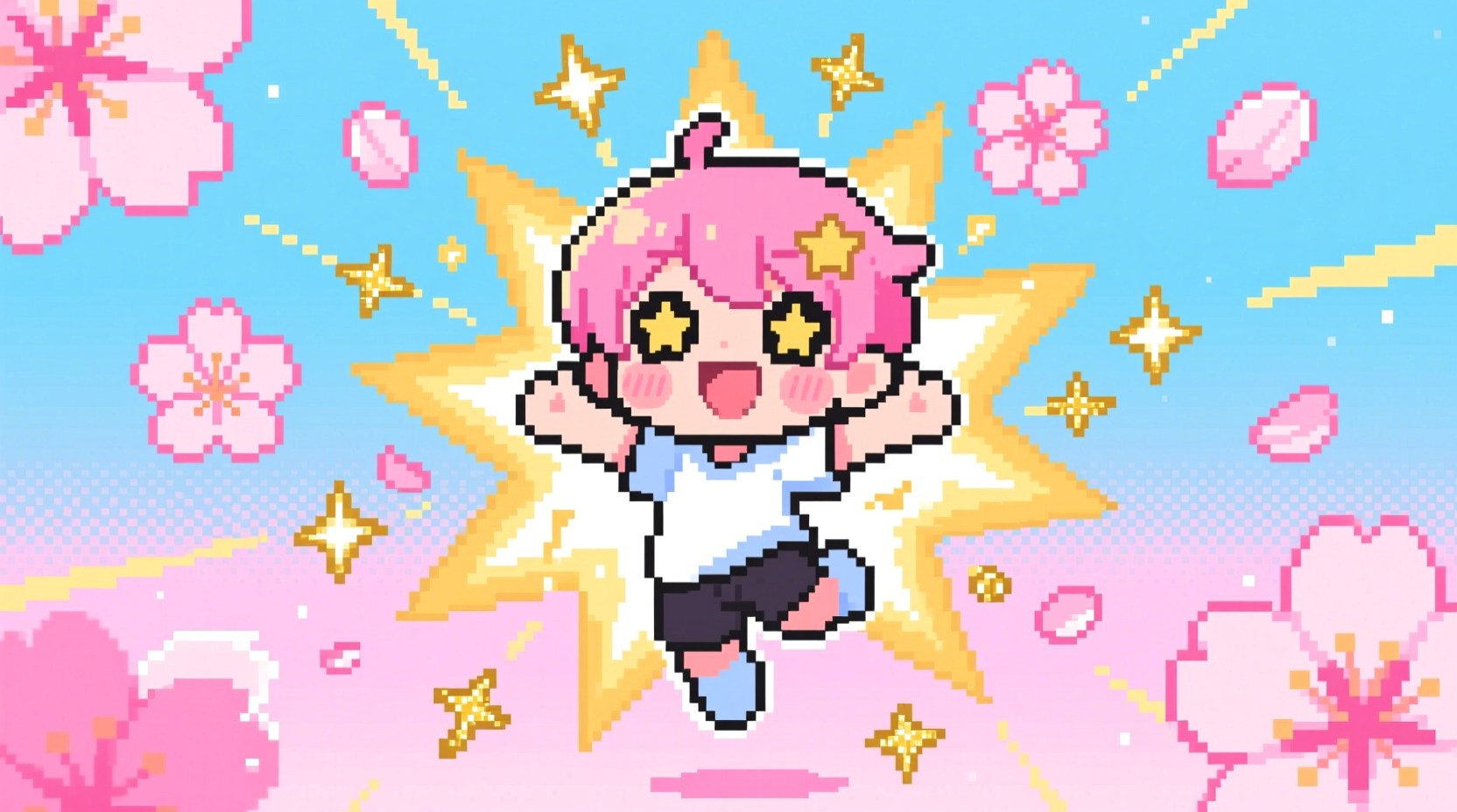 Free Pixel Joy Explosion Image - Pixelart, Chibi, Anime | Download at ...