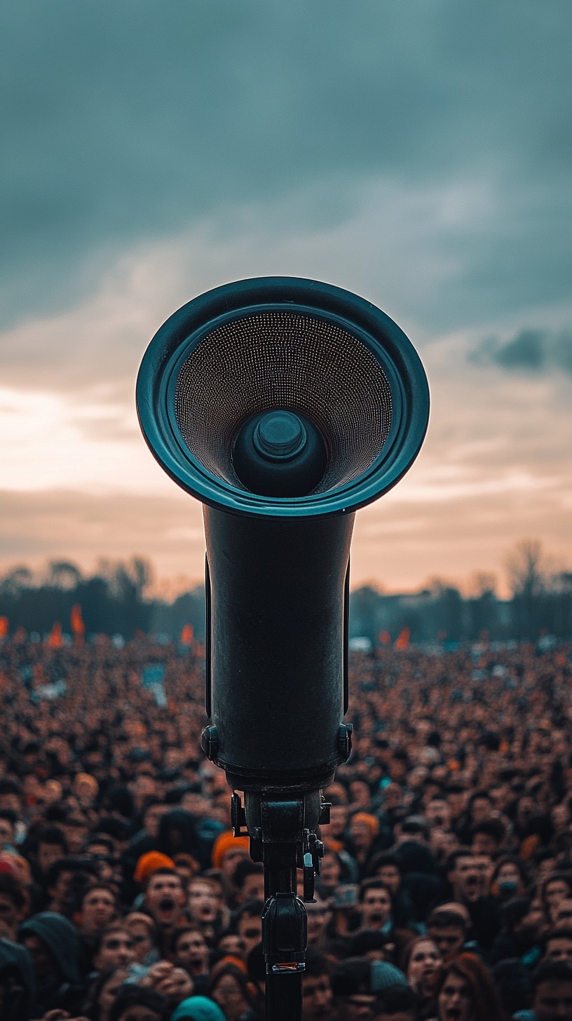 Free Megaphone at Rally Image - Megaphone, Crowd, Rally | Download at ...