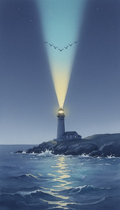 Free Guiding Light Ascending Image - Watercolor, Lighthouse ...