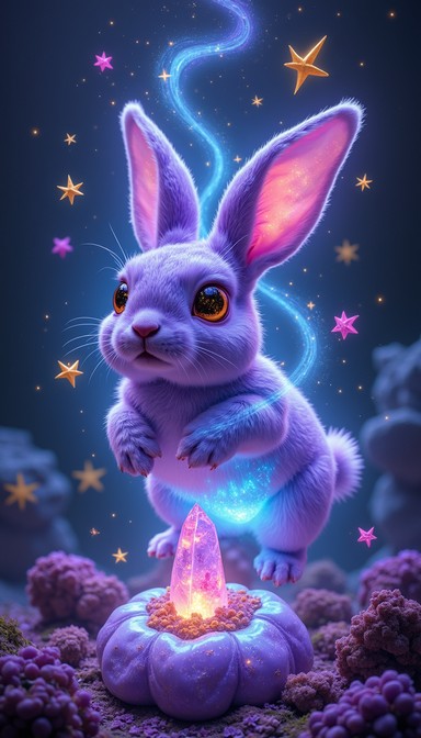 Cyan Blue Rabbit Free Cosmic Rabbit Portal Photo - Rabbit, Magical, Cosmic | Download at ...