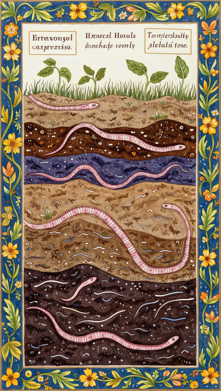 Free Earthworms Underground Layers Image - Earthworms, Soil ...