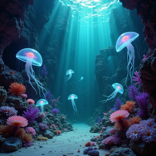 Free Luminous Jellyfish Grotto Image | Download at StockCake