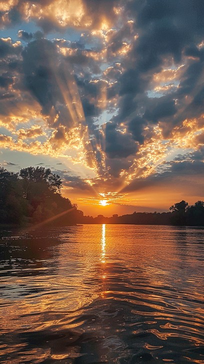 Free Sunset River Reflection Image - Sunset, River, Reflection ...