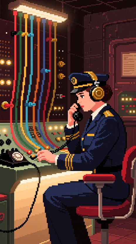 Free Connecting The Past Image - Pixelart, Switchboard, Operator ...